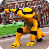 Flying Superhero Turtle Game in Ninja City icon