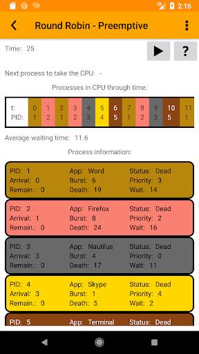 OS Algorithm Simulator screenshot 3