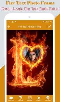 Fire Text Photo Frame screenshot 2