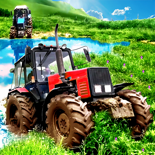 Farming Tractor Pull Bus Games icon