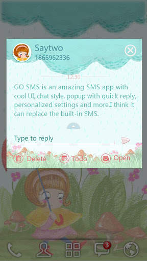GO SMS SUNNYRAIN THEME screenshot 4