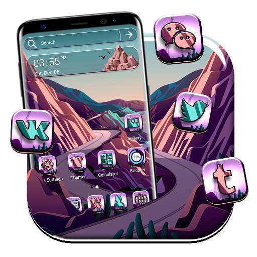 Seashore Road Theme Launcher 1.0