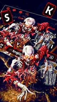 Horror Zombie Skull Keyboard Tema screenshot 2