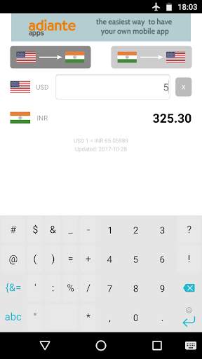 Dollar to Indian Rupee screenshot 1
