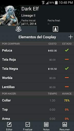 Cosplanner screenshot 3