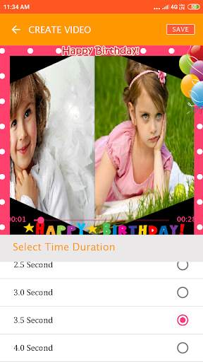Birthday video for daughter - with photo and song screenshot 7