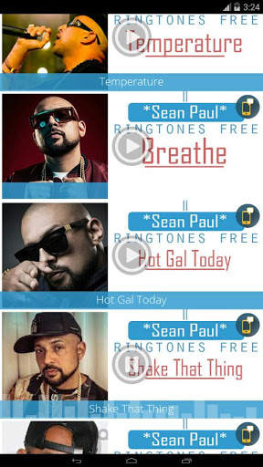 Sean Paul - Ringtones Free screenshot 2