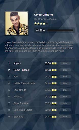Robbie Williams Music Offline screenshot 2