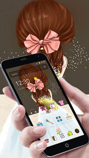 Cartoon Wedding Cute Girl Theme screenshot 3