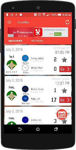 ScoreBox - MLB Baseball Stats screenshot 1