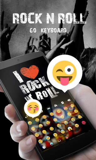 Rock N Roll GO Keyboard Theme screenshot 2