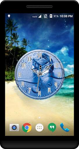 Blue Clock Live Wallpaper screenshot 3
