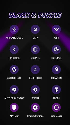 Black & Purple APUS Launcher theme screenshot 3