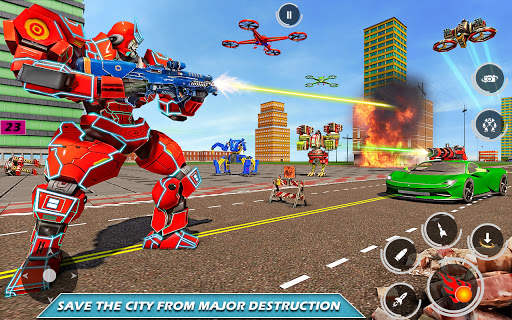 Spider Wheel Robot Car Game 3d screenshot 6