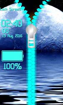 Moon Zipper Lock Screen screenshot 7