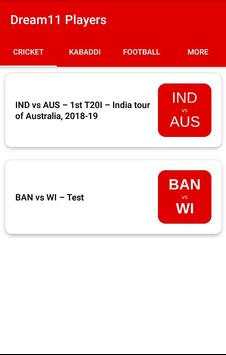 Dream11 Players screenshot 1