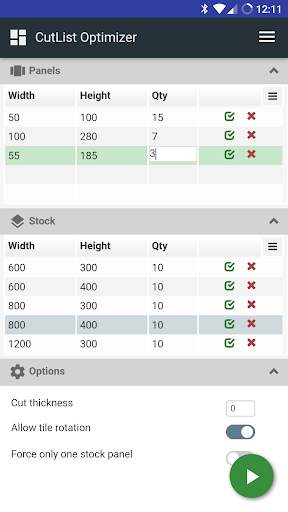 CutList Optimizer screenshot 2