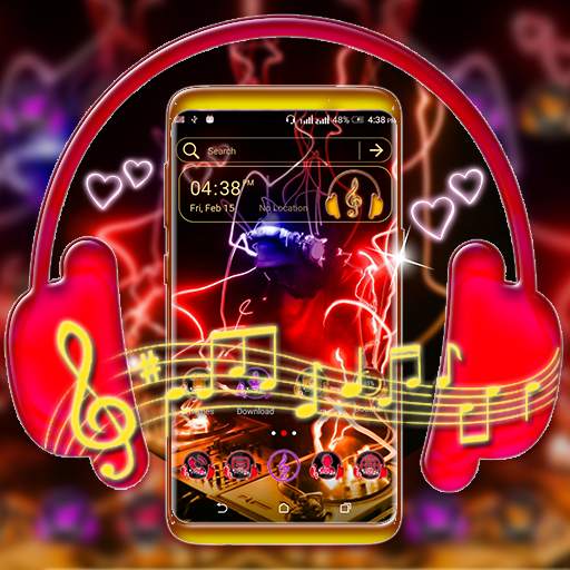 Neon DJ Launcher Theme 2.7
