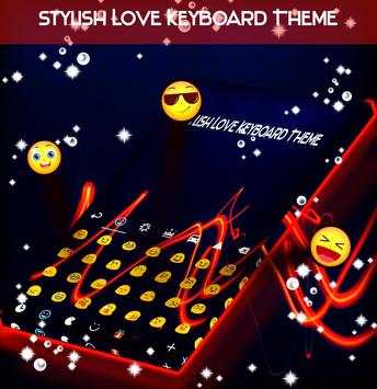 Stylish Love Keyboard Theme screenshot 2