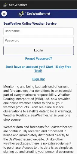 SeaWeather - Marine Weather Forecasting screenshot 1