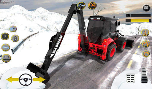 Clean Road 3D Snow Heavy Excavator Crane Rescue screenshot 8