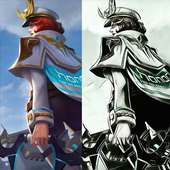 Mobile Legends Black White Wallpaper HD logo