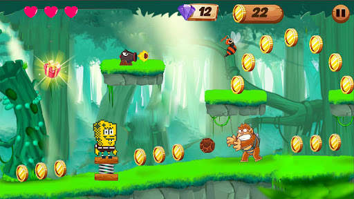 Sponge Adventure Jungle Dash скриншот 2