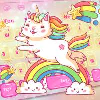 Pink Rainbow Cat Unicorn Keyboard Theme logo