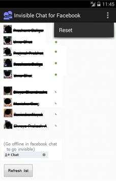 Invisible Chat for Facebook screenshot 2