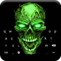 🧟 Green Zombie Skull Keyboard Theme logo