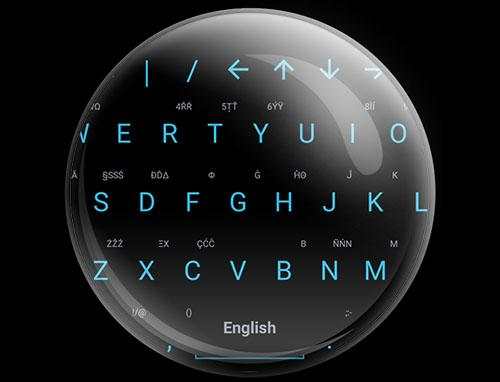 Keyboard Theme Flat Black Blue screenshot 7