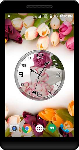 Rose Petals Clock Live WP screenshot 1