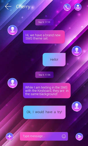 (FREE) GO SMS GRADIENT THEME screenshot 3