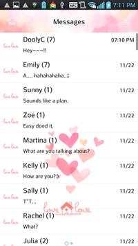 lovelove go sms theme screenshot 2