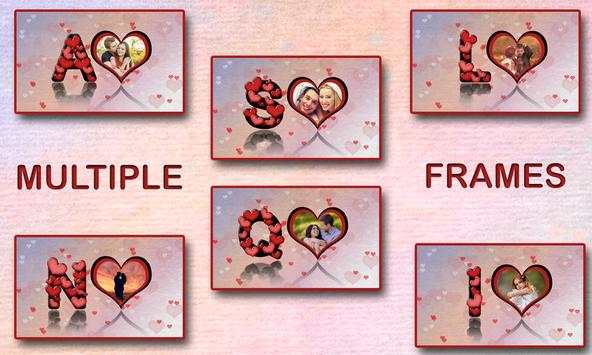 Love Heart Text Photo Frames скриншот 1