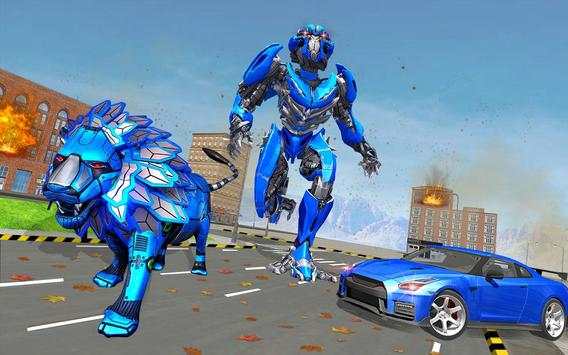 Lion Robot Transform Car War sim:Super Robot Games screenshot 7