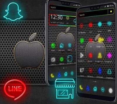 Neon Apple Launcher Theme🍎 screenshot 3