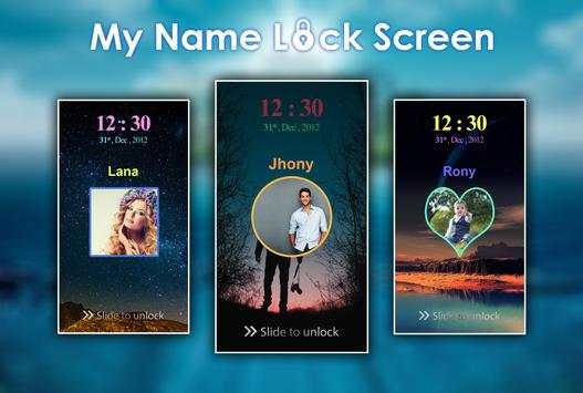 My Name Lock Screen - My Photo Lockscreen screenshot 1