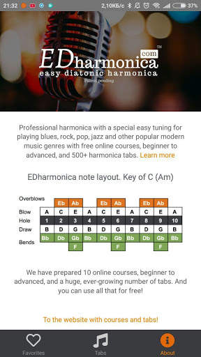 Easy diatonic harmonica tabs screenshot 2