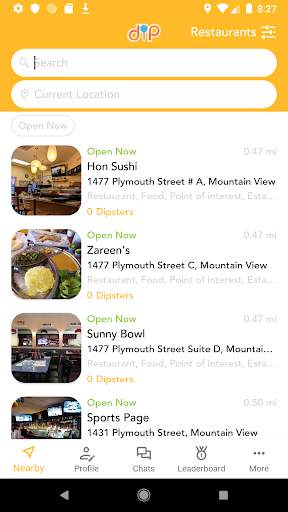 Dip Social - Location based chat rooms screenshot 1