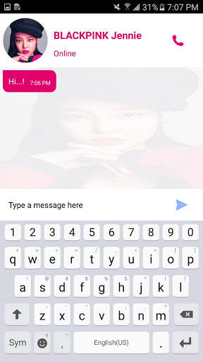 Jennie Black Pink Messenger - Prank Chat App screenshot 3