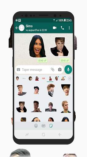 WAstickerApps Emojis Celebrity Memes Funny face screenshot 1