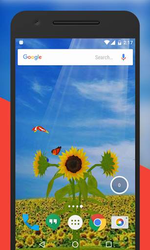 Sunflower 3D LiveWallpaper स्क्रीनशॉट 1