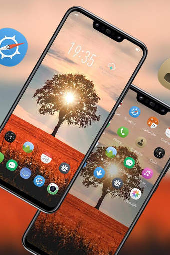 Bright Sun Rays theme Galaxy G10 launcher screenshot 2