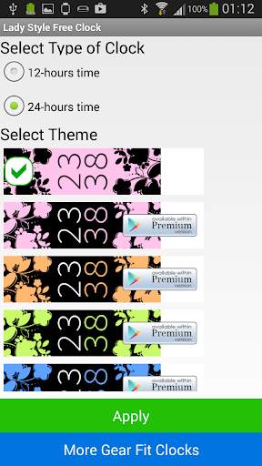Lady Style Free Clock Gear Fit screenshot 3