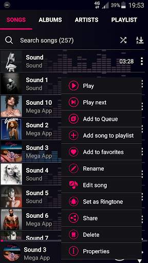BlackPlayer - free mp3 player 2 تصوير الشاشة
