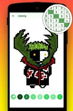 Color By Number Naruto pixel art screenshot 4