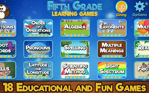 Fifth Grade Learning Games (School Edition) screenshot 1