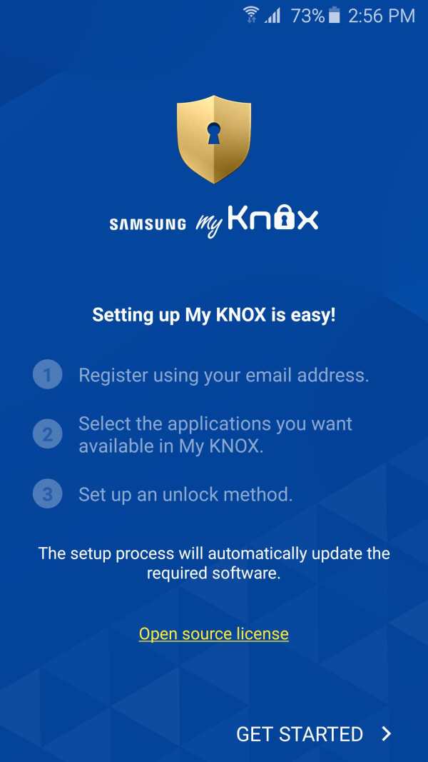 Samsung My Knox screenshot 1