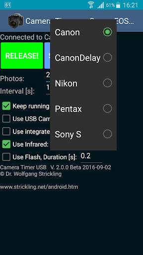 Camera Timer USB screenshot 2